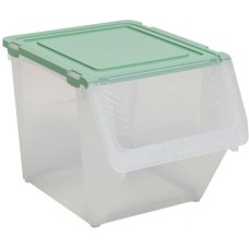 Контейнет для овощей VIOLET Контейнер для овощей 14,5л (прозрачный/нефрит) 461446