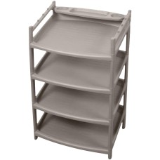 Этажерка HOMVER Рамбай для обуви 4 полки, 505х410х805мм (серый) 221307335/04