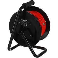 STARWIND Удлинитель силовой ST-PSR4.50/G-16, розеток 4шт, 3x2.5 кв.мм, 16A, 50м, ПВС, катушка, оранжевый