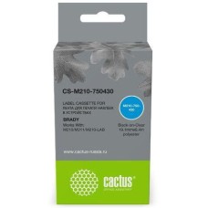 Картридж CACTUS Картридж CS-M210-750430, M210-750-430, 19.1мм, черный шрифт, прозрачный фон, 6.4м ( CS-M210-750430