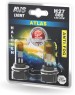 Лампа галогенная AVS Галогенная лампа /ATLAS ANTI-FOG/желтый H27/880.12V.27W.блистер 2шт