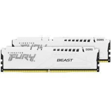 KINGSTON Память FURY Beast White DDR5 DIMM 32Gb (2x16Gb) PC41600 5200Mhz CL40 1.25V (Kit of 2)(KF552C40BWK2-32)