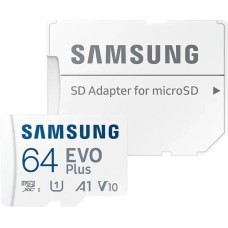 SAMSUNG Флеш карта microSDXC 64GB EVO Plus Class 10,<MB-MC64SA/EU> адаптер на SD