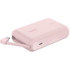BELKIN Внешний аккумулятор BoostСharge Power Bank 10000mAh USB-C 20W со встроенным кабелем USB-C. Цвет: розовый