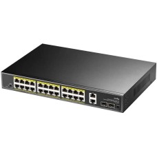 Коммутатор CUDY Коммутатор GS1026PS2 (L2) 26x1Гбит/с 2xКомбо(1000BASE-T/SFP) 2SFP 24PoE 300W неуправляемый