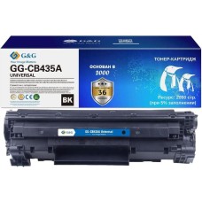 Картридж лазерный G&G Картридж лазерный GG-CB435A UNIVERSAL черный (2000стр.) для HP P1005/1006/1505/M1120/М1522/P1102/1214/M1132/1212nf/1217nfw/1218nfs/P1560/1566/1606/M1536dnf Canon MF3010/4410/4412/4420n/ D520/530/550/MF4450/4452/4550d/4570/4770n/4880d