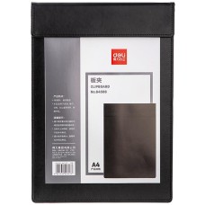 Планшет DELI Папка-планшет 64506BLACK A4 кожа искуственная черный с магн.крышкой