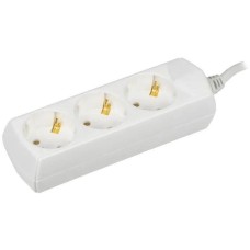 IEK Сетевой удлинитель У03 7м (3 розетки) белый (пакет ПЭ)