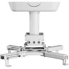 CACTUS Кронштейн для проектора CS-PROF011S-WT, до 45кг, потолочный, поворот и наклон, белый
