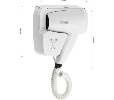 Аксессуары для ванной комнаты и туалета GFMARK 6810 Фен для волос в ванную комнату с боковым крепление