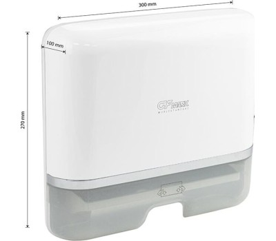 Аксессуары для ванной комнаты и туалета GFMARK 911 Контейнер для бумажного полотенца на две пачки с ключом пластиковый - прямой Под Z салетк