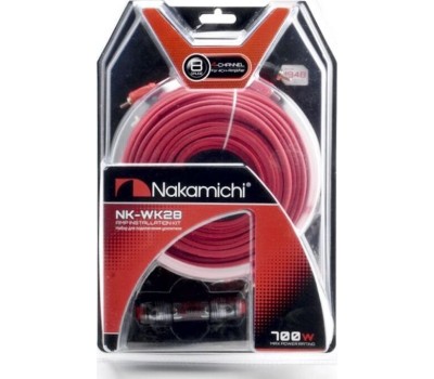 Кабели NAKAMICHI NK-WK28 набор проводов для подкл. 4х кан. усилителя 8Ga, ССА, блистер