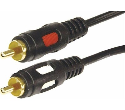 Кабель RCA REXANT (17-0145) ШНУР 2 RCA - 2 RCA, ДЛИНА 3 МЕТРА, ЧЕРНЫЙ (GOLD)