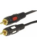 Кабель RCA REXANT (17-0145) ШНУР 2 RCA - 2 RCA, ДЛИНА 3 МЕТРА, ЧЕРНЫЙ (GOLD)