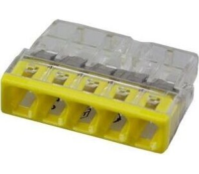 Электроустановочные изделия WAGO (07-5134-20) СЕРИЯ 2273-205 КОМПАКТНАЯ КЛЕММА 5-Х ПРОВОДНАЯ, 20 ШТУК