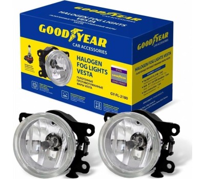 Противотуманные фары GOODYEAR GY019005 фары противотуманные галогенные с лампами (GY-FL-2180 / H11 12V: 2шт.) для а/м Lada: Vesta X-Ray Granta FL Renault: Logan II-2014 