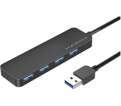 USB ХАБЫ HARPER HUB-04P Black