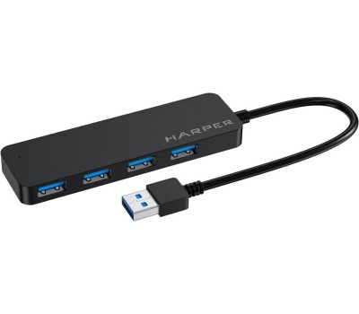 USB ХАБЫ HARPER HUB-04P Black
