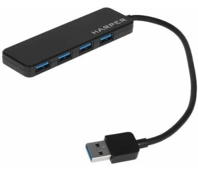 USB ХАБЫ HARPER HUB-04P Black