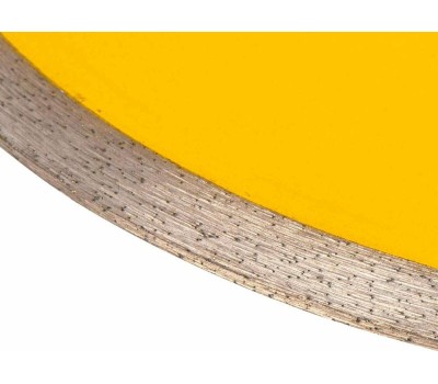 Алмазный диск DENZEL Диск алмазный отрезной 230 х 22,2 мм, сплошной, супертонкий, горячий пресс, мокрое резание 73055