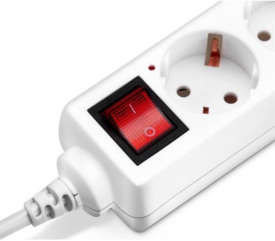 Сетевой удлинитель BURO BU-PS5.3/W 3м (5 розеток) белый (пакет ПЭ)