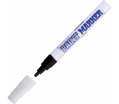 Маркер MUNHWA (08-7605) Маркер-краска 4мм, нитрооснова, белый