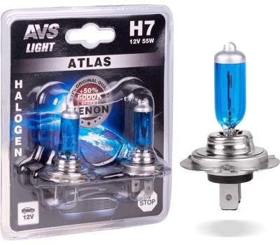 Лампа галогенная AVS ATLAS/5000К/ H7.12V.55W.блистер 2шт
