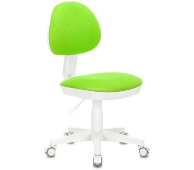 БЮРОКРАТ Кресло детское KD-3 салатовый TW-18 крестов. пластик белый