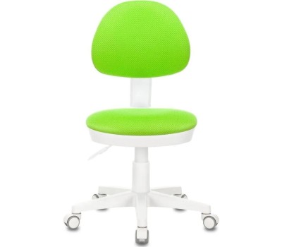 БЮРОКРАТ Кресло детское KD-3 салатовый TW-18 крестов. пластик белый