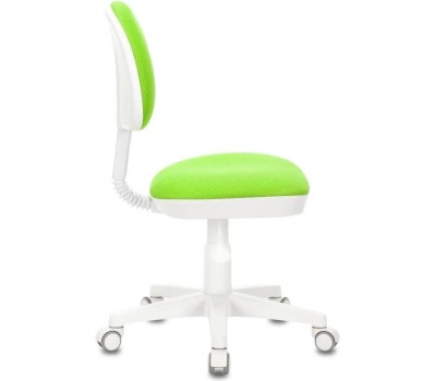 БЮРОКРАТ Кресло детское KD-3 салатовый TW-18 крестов. пластик белый