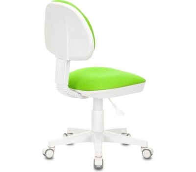 БЮРОКРАТ Кресло детское KD-3 салатовый TW-18 крестов. пластик белый