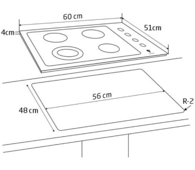 НЕЗАВИСИМЫЕ ВАРОЧНЫЕ ПАНЕЛИ ГАЗОВЫЕ LEONORD LEG-60410GW-C