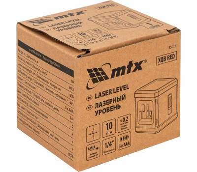Лазерный уровень MTX Лазерный уровень XQB RED Basic SET, 10 м, красный луч, батарейки, резьба 1/4