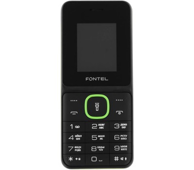Телефон мобильный FONTEL FP210 черный-зеленый