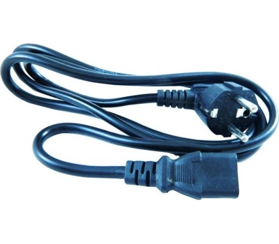 NONAME Кабель питания IEC C13 - Евровилка, 0,5мм2, 1.5м, черный