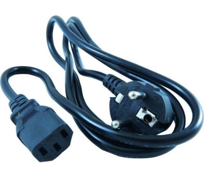 NONAME Кабель питания IEC C13 - Евровилка, 0,5мм2, 1.5м, черный