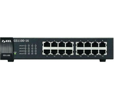 Коммутатор ZYXEL Коммутатор GS1100-16-EU0103F, неуправляемый