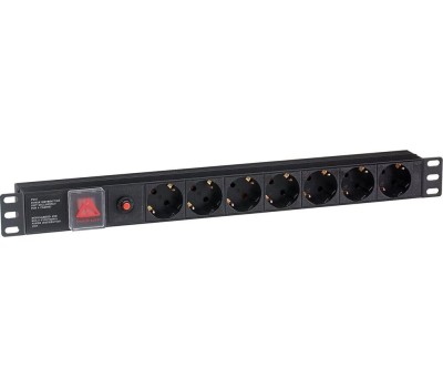 Exegate EX280837RUS Блок розеток ExeGate ServerPro PDU-19H702 Al-7S-C14-SW-O, 19