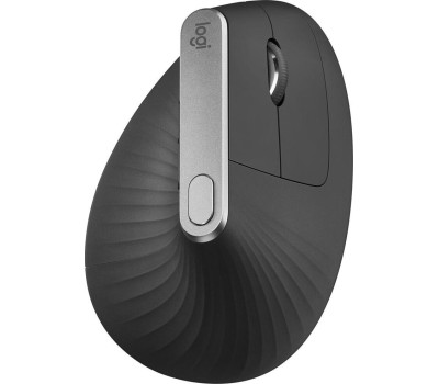LOGITECH Мышь беспроводная MX Vertical, Bluetooth/Радио, вертикальная, оптическая, USB, 4000dpi, черный и серебристый [910-005449]