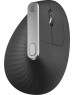 LOGITECH Мышь беспроводная MX Vertical, Bluetooth/Радио, вертикальная, оптическая, USB, 4000dpi, черный и серебристый [910-005449]