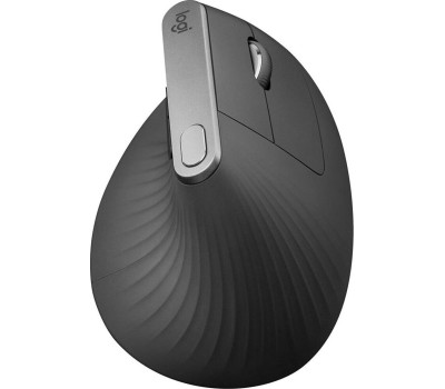 LOGITECH Мышь беспроводная MX Vertical, Bluetooth/Радио, вертикальная, оптическая, USB, 4000dpi, черный и серебристый [910-005449]