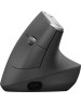 LOGITECH Мышь беспроводная MX Vertical, Bluetooth/Радио, вертикальная, оптическая, USB, 4000dpi, черный и серебристый [910-005449]
