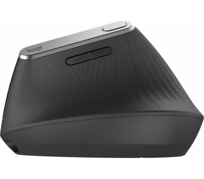 LOGITECH Мышь беспроводная MX Vertical, Bluetooth/Радио, вертикальная, оптическая, USB, 4000dpi, черный и серебристый [910-005449]