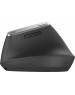 LOGITECH Мышь беспроводная MX Vertical, Bluetooth/Радио, вертикальная, оптическая, USB, 4000dpi, черный и серебристый [910-005449]