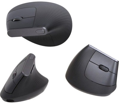 LOGITECH Мышь беспроводная MX Vertical, Bluetooth/Радио, вертикальная, оптическая, USB, 4000dpi, черный и серебристый [910-005449]