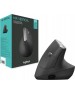 LOGITECH Мышь беспроводная MX Vertical, Bluetooth/Радио, вертикальная, оптическая, USB, 4000dpi, черный и серебристый [910-005449]