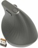 LOGITECH Мышь беспроводная MX Vertical, Bluetooth/Радио, вертикальная, оптическая, USB, 4000dpi, черный и серебристый [910-005449]