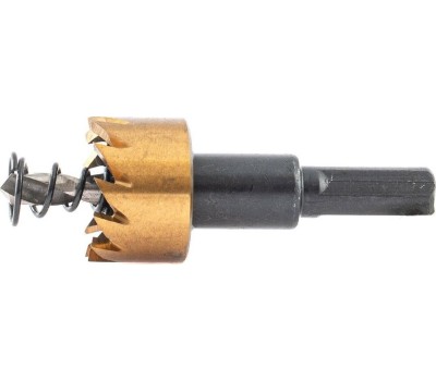 Коронка DENZEL Коронка по металлу HSS, 22 мм, нитридтитановое покрытие 724103