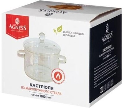Кастрюля AGNESS КАСТРЮЛЯ 1,6 Л 887-199