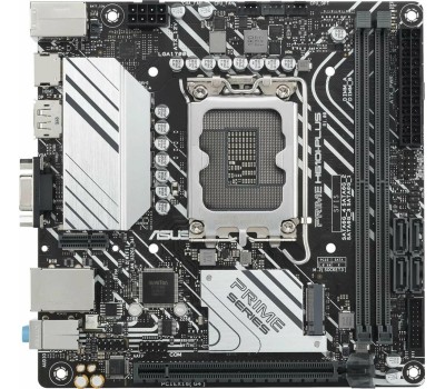Материнская плата ASUS PRIME H610I-PLUS-CSM (Socket 1700, mini ITX, 2xDDR5(96GB), VGA/HDM/DP, 1xPCIe 4.0x16, 1xLAN, 4xSATA 6Gb/s, 1xM.2, 1xM.2 E key, 2xUSB 3.2, 2xUSB 2.0, 1xPS/2)